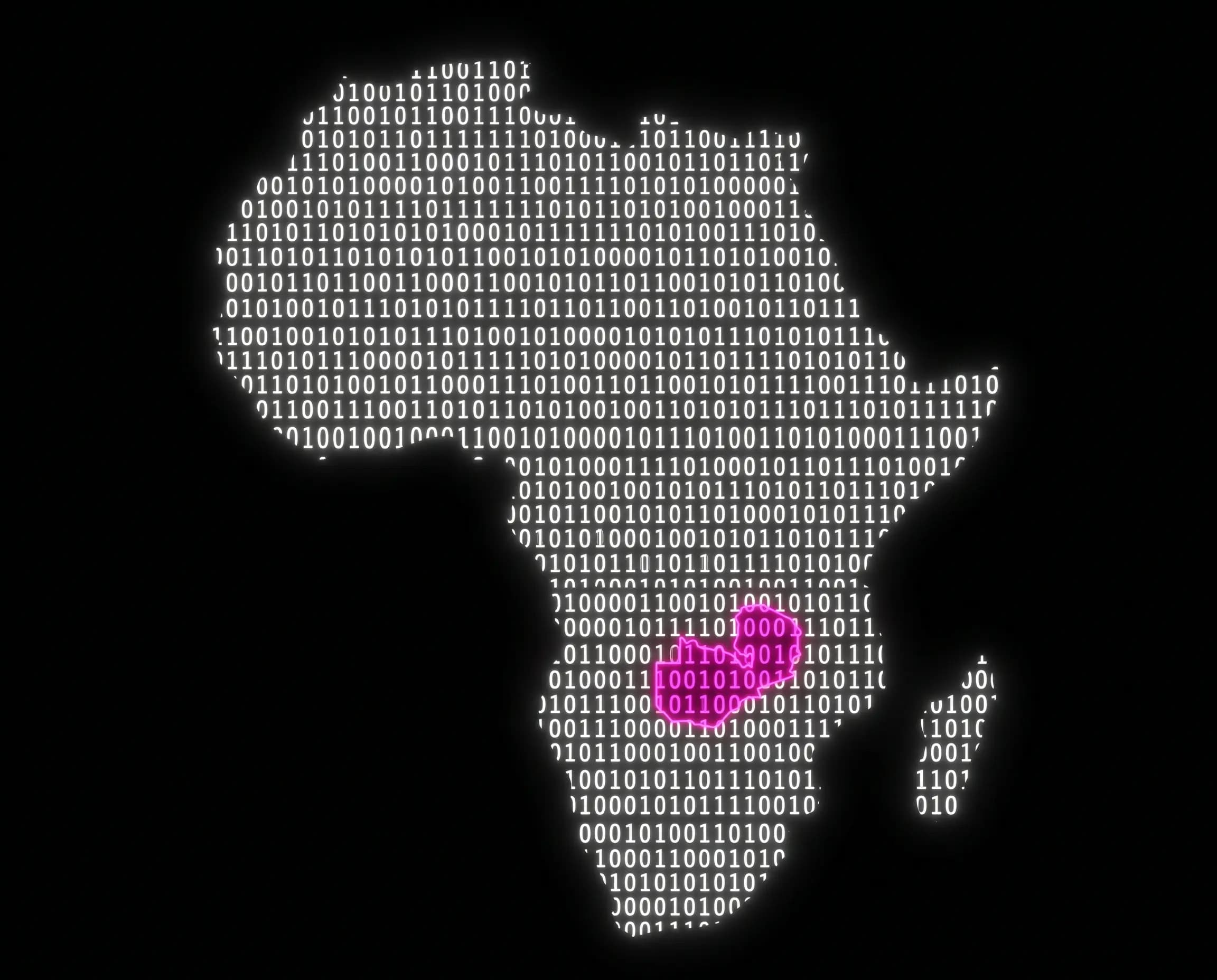 Map of Africa highlighting Zambia